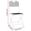 vidaXL Garden Dining Set Anthracite Expanded metal mesh Small Foldable