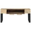 vidaXL Coffee Table Brown Solid mango wood, steel 39.4 in Coffee Table