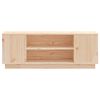 vidaXL TV Cabinet Natural Wood Solid Pine Wood Medium TV Cabinet