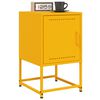 vidaXL Bedside Cabinet Set of 2 Mustard Yellow Steel Medium Storage