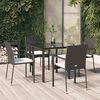 vidaXL Garden Dining Set Black