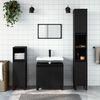 vidaXL Bathroom Furniture Set Black Engineered wood, Metal Small