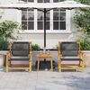 vidaXL Garden Chairs with Table 3 pcs Black 17.7" x 17.7" x 15.7