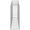 vidaXL Gabion Basket Set of 7 Silver Galvanized iron Large