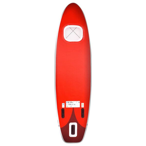 vidaXL Inflatable Stand Up Paddle Board Set Red 141.7x31.9x3.9"