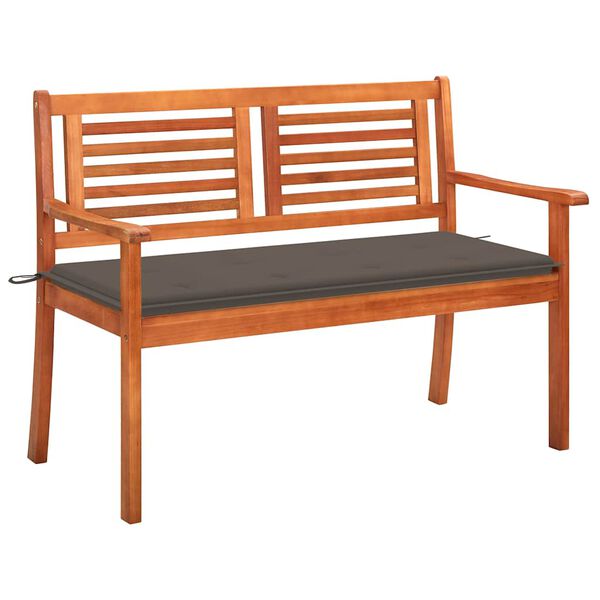 vidaXL Bench Natural Wood Solid Eucalyptus Wood Standard Ergonomic