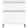 vidaXL Sideboard White Engineered wood, metal Medium Sideboard