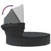 vidaXL Outdoor Lounge Bed Black