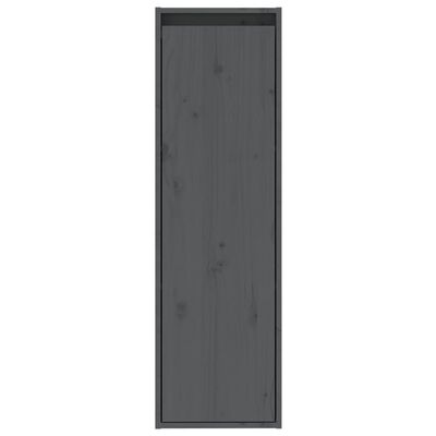 vidaXL Wall Cabinets 2 pcs Gray 11.8"x11.8"x39.4" Solid Pinewood