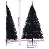 vidaXL Christmas Tree Black PVC Large Christmas Tree Crescent