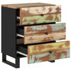 vidaXL Bedside Cabinet Multicolor Reclaimed wood, engineered wood, metal