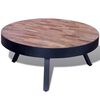 vidaXL Table Various shades of teak and black