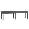 vidaXL Garden Bench Grey Solid pine wood 62.8x17.3x17.7 in Durable