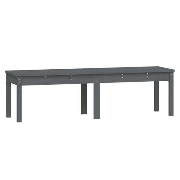 vidaXL Garden Bench Grey Solid pine wood 62.8x17.3x17.7 in Durable
