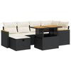 vidaXL Garden Sofa Set Black and white