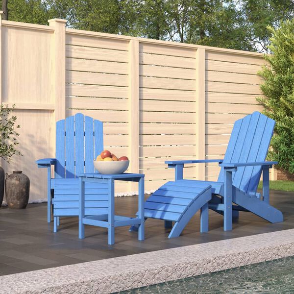 vidaXL Garden Chair Aqua Blue HDPE (High Density Polyethylene) Medium