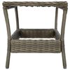 vidaXL Garden Lounge Set Rattan Brown, Black Cushions