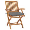 vidaXL Garden Chair Set of 2 Natural wood Teak wood Medium Collapsible