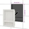 vidaXL Shower Niche with 2 Compartments Matt White 16.1"x20.1"x3.9"