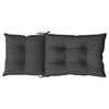 vidaXL Highback Chair Cushion Set of 2 Melange Anthracite 100% Polyester