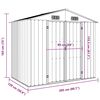 vidaXL Garden Shed Grey Galvanized Steel Large Garden Shed Rectangular