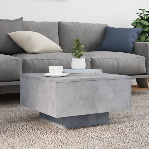 vidaXL Coffee Table Concrete Grey Engineered Wood Compact Durable