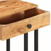 vidaXL Side Table Natural Wood Solid Acacia Wood, Powder-Coated Steel