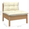 vidaXL Garden Lounge Set Honey brown Solid pine wood Large Modular