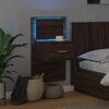 vidaXL Wall-mounted Bedside Cabinet Brown Oak Engineered Wood Medium