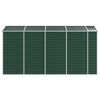 vidaXL Garden Shed Green Galvanized Steel Garden Shed Rectangular