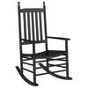 vidaXL Rocking Chair Black Poplar wood Medium Foldable Rocking Chair