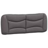 vidaXL Bed Gray Faux leather, metal, solid pine wood, plywood Full