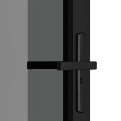vidaXL Interior Door 29.9"x79.3" Black ESG Glass and Aluminum