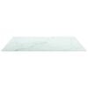 vidaXL Table Top White Tempered Glass Pattern Table Top Square