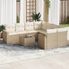 vidaXL Garden Sofa Set Beige and cream