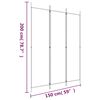 vidaXL 3-Panel Room Divider White 59.1"x78.7" Fabric