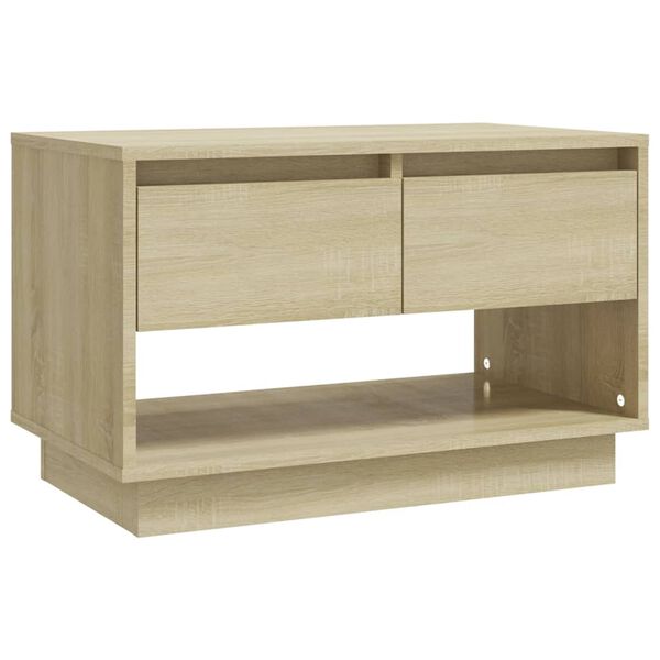 vidaXL TV Cabinet Sonoma Oak Engineered Wood 27.6 x 16.1 x 17.3 in