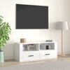 vidaXL TV Cabinet High gloss white Engineered wood Compact TV Cabinet
