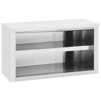 vidaXL Kitchen Wall Cabinet 35.4"x15.7"x19.7" Stainless Steel