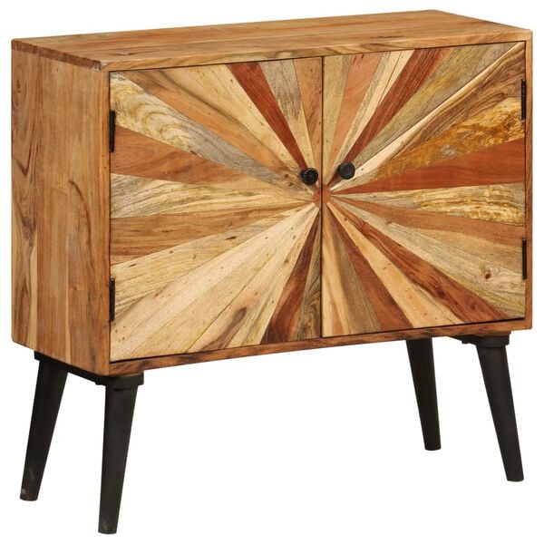 vidaXL Sideboard Natural wood with brown and golden streaks Solid mango wood