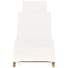 vidaXL Sunlounger Cream White Fine sanded teak hardwood Standard
