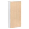 vidaXL Bookcase White Engineered wood 19.7x9.8x41.3 in Bookcase