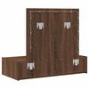 vidaXL Dressing Table Brown 32.68 x 15.75 x 27.56 in Engineered Wood