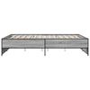 vidaXL Bed Frame Grey sonoma Engineered wood, Steel Double Minimalistic