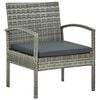 vidaXL Outdoor Chair Set Set of 3 Gray