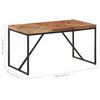 vidaXL Dining Table Natural Wood