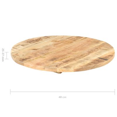 vidaXL Table Top Solid Wood Mango Round 0.98"-1.06" 15.7"