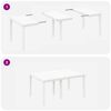 vidaXL Garden Dining Set 7 pcs White Polt rattan