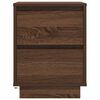 vidaXL Bedside Cabinet Set of 2 Brown Oak Engineered wood