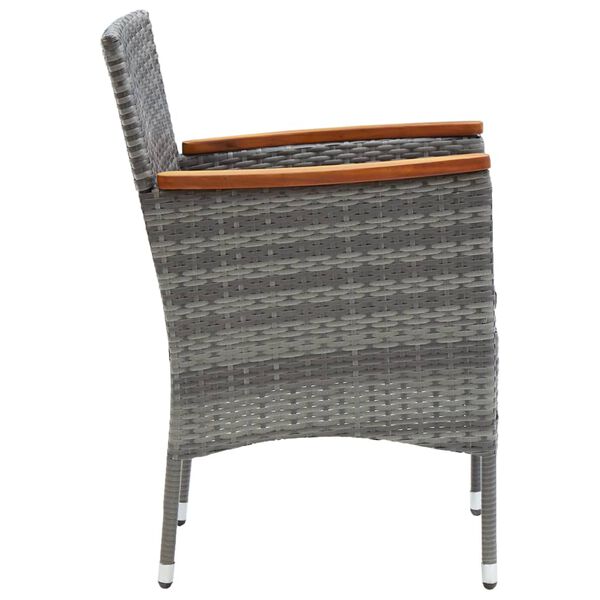 vidaXL Garden Chair Set of 4 Grey